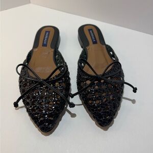 Margaux The Ballet Mule  Woven Leather Pointed Toe Slip On handmade in Spain